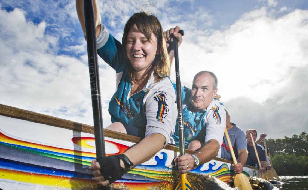 Mick and Robyn Fletcher prepare to step up to the state competition for dragon boat racing. Mick and Robyn Fletcher prepare to step up to the state competition for dragon boat racing.